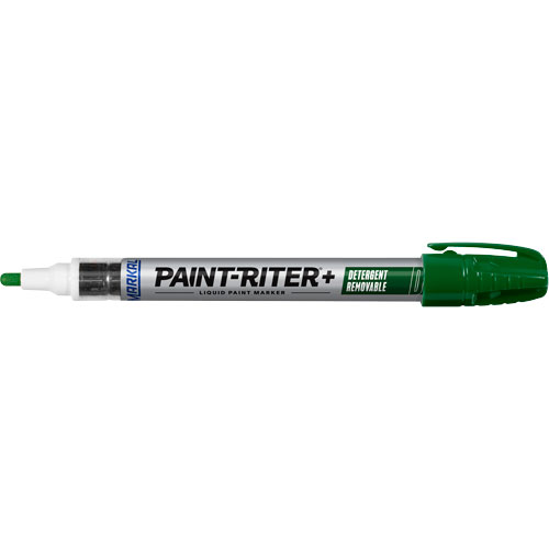 Marqueur &agrave; peinture nettoyable au d&eacute;tergent Paint-Riter+, Liquide, Vert Meunier Outillage Industriel