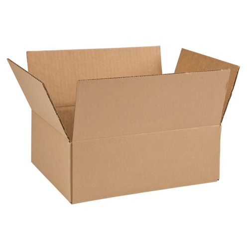 Boîte en carton ondul&eacute;, 12" lo x 9" la x 4" h, ondulations C Meunier Outillage Industriel