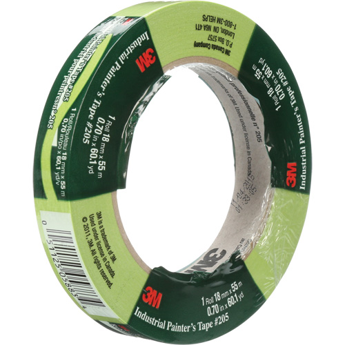 Industrial Painter's Tape 205, 18 mm (3/4") x 55 m (180'), Green Meunier Outillage Industriel