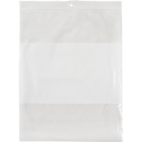 White Block Poly Bags, Reclosable, 10" x 8", 2 mils Meunier Outillage Industriel