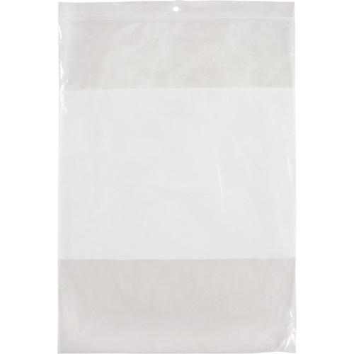 White Block Poly Bags, Reclosable, 12" x 9", 2 mils Meunier Outillage Industriel