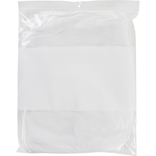 White Block Poly Bags, Reclosable, 15" x 12", 2 mils Meunier Outillage Industriel
