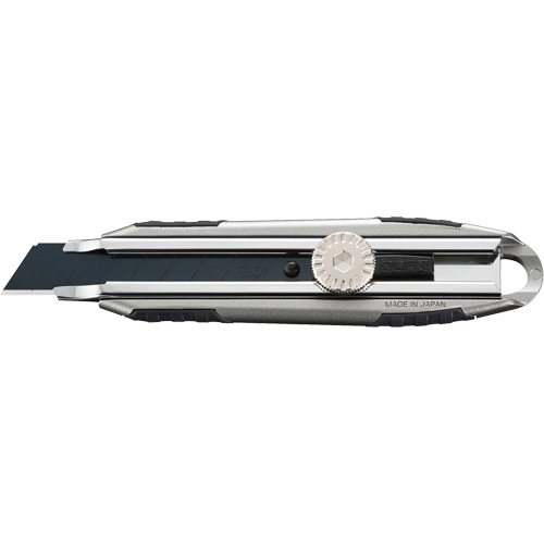 Knife with Ratchet Lock, 18 mm, Carbon Steel, Heavy-Duty, Aluminum Handle Meunier Outillage Industriel