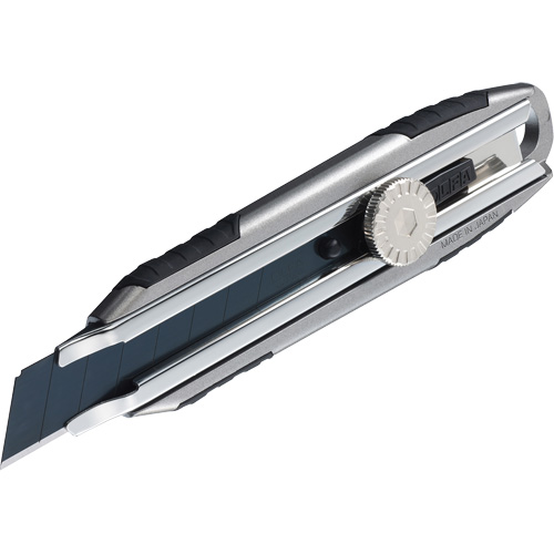 Knife with Ratchet Lock, 18 mm, Carbon Steel, Heavy-Duty, Aluminum Handle Meunier Outillage Industriel