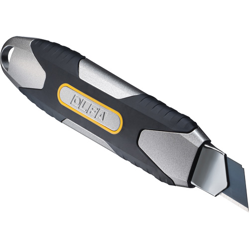 Knife with Ratchet Lock, 18 mm, Carbon Steel, Heavy-Duty, Aluminum Handle Meunier Outillage Industriel