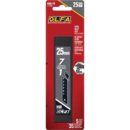 Ultra-Sharp Black Replacement Blades, Snap-Off Style Meunier Outillage Industriel