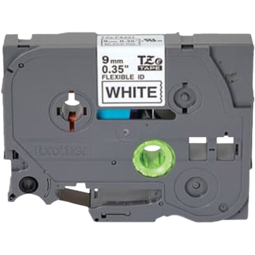 TZe Flexible Tape Cartridge, 9 mm x 26'/8 m, Black on White Meunier Outillage Industriel