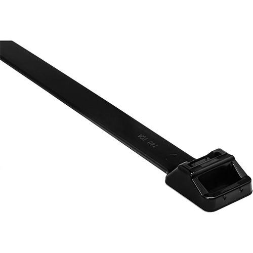 Collier de serrage gros calibre, Longueur 20", R&eacute;sistance &agrave; la traction 250 lb, Noir Meunier Outillage Industriel