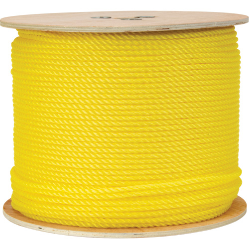 1/4" Braided Yellow Rope, Polypropylene, 1300' Meunier Outillage Industriel