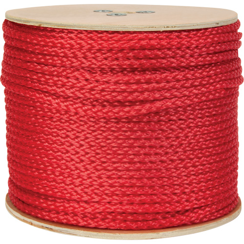 Corde rouge tress&eacute;e, Polypropyl&egrave;ne, 500' Meunier Outillage Industriel