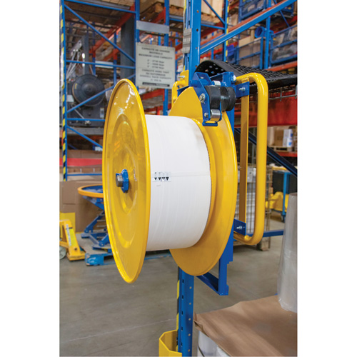 Strapping Dispenser, Polyester/Steel/Polypropylene Straps, 16"/8" Core Dia., 3"/8"/6" Roll Width Meunier Outillage Industriel