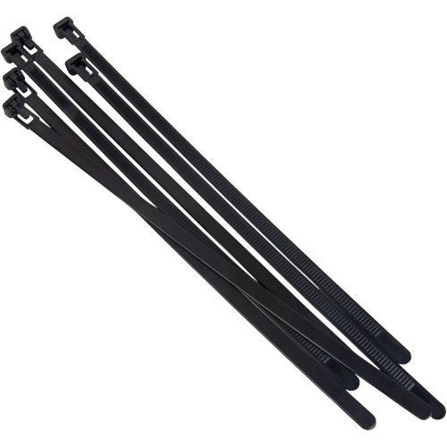 Re-Usable Cable Tie, 8" Long, 50 lbs. Tensile Strength, Black Meunier Outillage Industriel