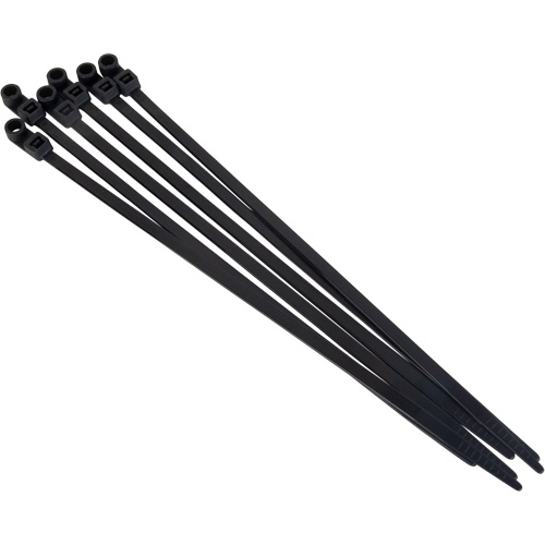 Screw-In Cable Tie, 8" Long, 50 lbs. Tensile Strength, Black Meunier Outillage Industriel