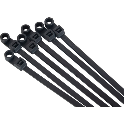 Screw-In Cable Tie, 8" Long, 50 lbs. Tensile Strength, Black Meunier Outillage Industriel
