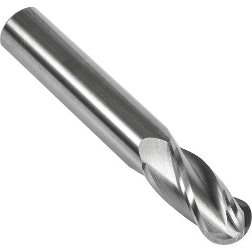 S238 30° Ball Nose End Mill, 1/16" Dia., 1-1/2" L, 4 Flutes, 1/8" Shank, Carbide Meunier Outillage Industriel