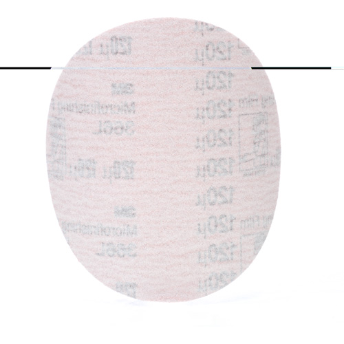 Hookit Microfinishing Film Disc 366L, 5" Dia., 120 Grit, Aluminum Oxide, 3 mils Meunier Outillage Industriel