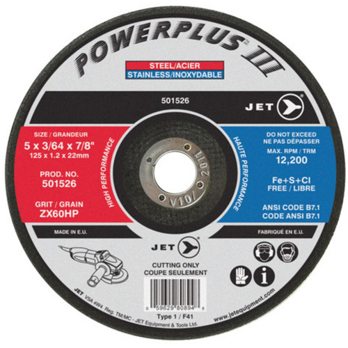 POWERPLUS&reg; Cut-Off Wheel, 4-1/2" x 3/64", 7/8" Arbor, Type 1, 13300 RPM Meunier Outillage Industriel