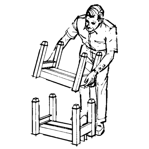 Portable Stacking Racks, 12" W x 16" D, 2500 lbs. Capacity Meunier Outillage Industriel