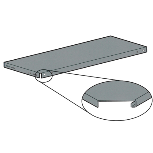 Slotted Angle Shelving - Shelves, Galvanized Steel, 48" W x 24" D Meunier Outillage Industriel