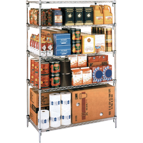 Super Adjustable Super Erecta Shelf&reg;, 4 Tiers, 36" W x 62-9/16" H x 18" D Meunier Outillage Industriel