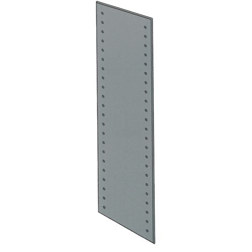 Slotted Angle End Panel, 84" H, 18" D, Galvanized Steel Meunier Outillage Industriel