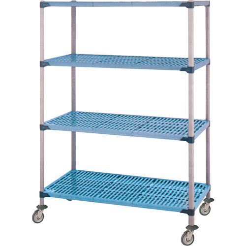 Shelving Unit, 4 Tiers, 36" W x 68" H x 18" D Meunier Outillage Industriel