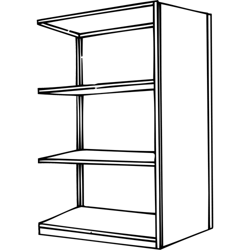 Interlok Shelving Unit, Steel, Boltless, 800 lbs. Capacity, 36" W x 76" H x 24" D Meunier Outillage Industriel