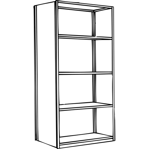 &eacute;l&eacute;ment de rayonnage Interlok, Acier, Sans boulons, Capacit&eacute; 800 lb, 36" la x 100" h x 24" p Meunier Outillage Industriel