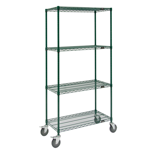 Wire Shelf Cart, Epoxy Finish, 36" x 69" x 18", 800 lbs. Capacity Meunier Outillage Industriel