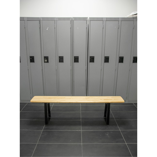 Locker Room Bench, Wood, 48" L x 9-1/2" W x 16-1/2" H Meunier Outillage Industriel