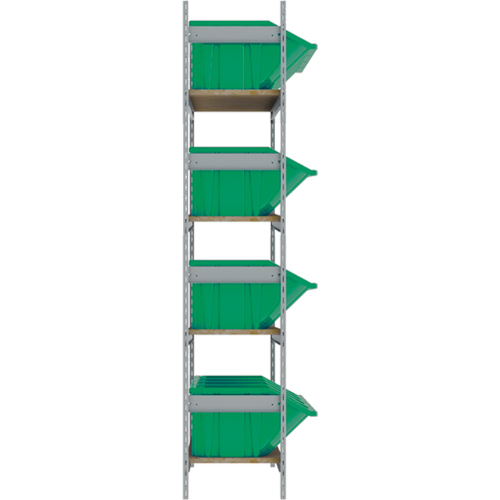 &eacute;tag&egrave;res larges avec bacs g&eacute;ants en plastique, Acier, Sans boulons, Capacit&eacute; 800 lb, 66" la x 72" h x 18" p Meunier Outillage Industriel