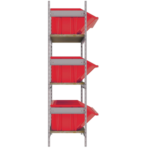 &eacute;tag&egrave;res larges avec bacs g&eacute;ants en plastique, Acier, Sans boulons, Capacit&eacute; 800 lb, 66" la x 60" h x 18" p Meunier Outillage Industriel