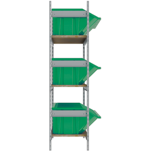 &eacute;tag&egrave;res larges avec bacs g&eacute;ants en plastique, Acier, Sans boulons, Capacit&eacute; 800 lb, 66" la x 60" h x 18" p Meunier Outillage Industriel