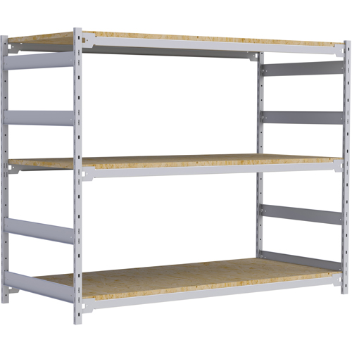 Wide Span Record Storage Shelving, Steel, 3 Shelves, 72" W x 32" D x 60" H Meunier Outillage Industriel