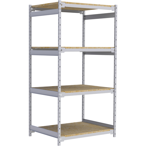 Wide Span Record Storage Shelving, Steel, 4 Shelves, 42" W x 32" D x 84" H Meunier Outillage Industriel