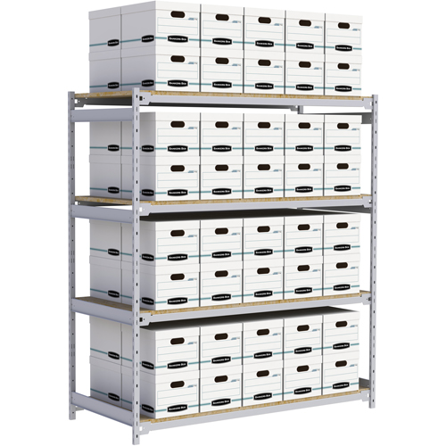 &eacute;tag&egrave;re-classeur de grande largeur, Acier, 4 Tablettes, 72" la x 32" p x 84" h Meunier Outillage Industriel