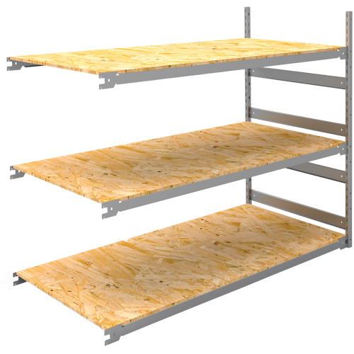 Wide Span Record Storage Shelving, Steel, 3 Shelves, 72" W x 32" D x 60" H, Add-On Kit Meunier Outillage Industriel