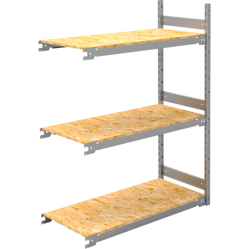 Wide Span Record Storage Shelving, Steel, 3 Shelves, 42" W x 18" D x 60" H, Add-On Kit Meunier Outillage Industriel