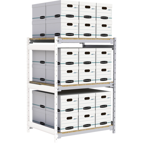 &eacute;tag&egrave;re-classeur de grande largeur, Acier, 3 Tablettes, 42" la x 32" p x 60" h, Ensemble Ajout Meunier Outillage Industriel