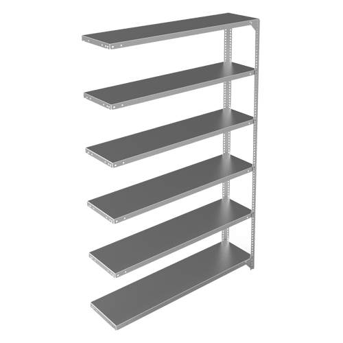 &eacute;l&eacute;ment de rayonnage, Acier galvanis&eacute;, Montant &agrave; fente, Capacit&eacute; 300 lb, 48" la x 72" h x 12" p Meunier Outillage Industriel