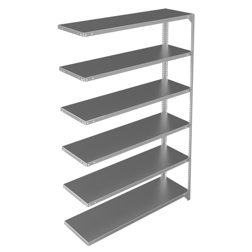 &eacute;l&eacute;ment de rayonnage, Acier galvanis&eacute;, Montant &agrave; fente, Capacit&eacute; 300 lb, 48" la x 72" h x 15" p Meunier Outillage Industriel
