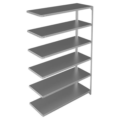&eacute;l&eacute;ment de rayonnage, Acier galvanis&eacute;, Montant &agrave; fente, Capacit&eacute; 275 lb, 48" la x 72" h x 18" p Meunier Outillage Industriel