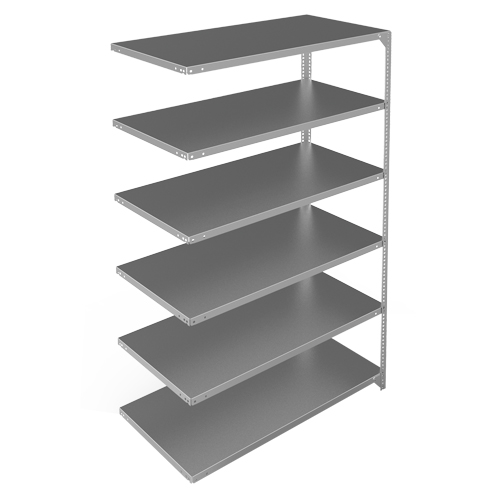 &eacute;l&eacute;ment de rayonnage, Acier galvanis&eacute;, Montant &agrave; fente, Capacit&eacute; 275 lb, 48" la x 72" h x 24" p Meunier Outillage Industriel