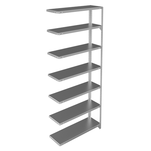 &eacute;l&eacute;ment de rayonnage, Acier galvanis&eacute;, Montant &agrave; fente, Capacit&eacute; 400 lb, 36" la x 84" h x 12" p Meunier Outillage Industriel