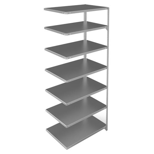 &eacute;l&eacute;ment de rayonnage, Acier galvanis&eacute;, Montant &agrave; fente, Capacit&eacute; 400 lb, 36" la x 84" h x 24" p Meunier Outillage Industriel