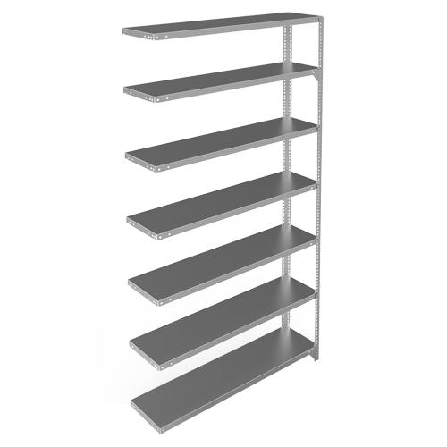 &eacute;l&eacute;ment de rayonnage, Acier galvanis&eacute;, Montant &agrave; fente, Capacit&eacute; 300 lb, 48" la x 84" h x 12" p Meunier Outillage Industriel