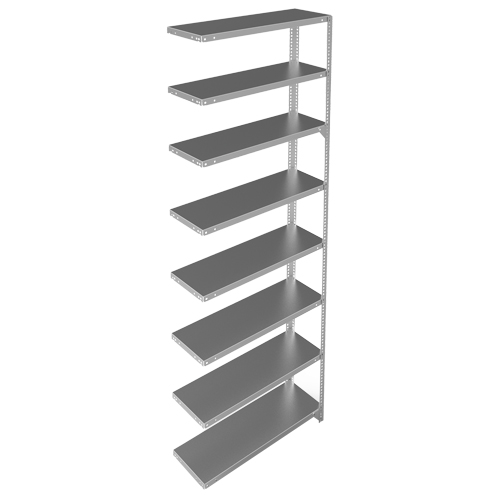 &eacute;l&eacute;ment de rayonnage, Acier galvanis&eacute;, Montant &agrave; fente, Capacit&eacute; 400 lb, 36" la x 96" h x 12" p Meunier Outillage Industriel