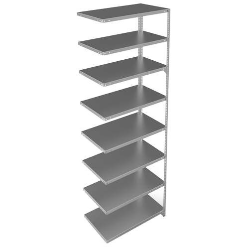 &eacute;l&eacute;ment de rayonnage, Acier galvanis&eacute;, Montant &agrave; fente, Capacit&eacute; 400 lb, 36" la x 96" h x 18" p Meunier Outillage Industriel