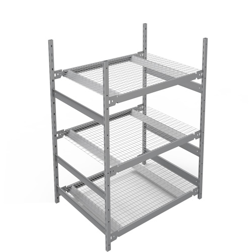 &eacute;tag&egrave;re de grande largeur, Acier, Sans boulons, Capacit&eacute; 1340 lb, 42" la x 60" h x 32" p Meunier Outillage Industriel