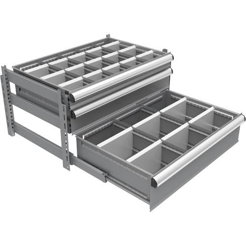 Cabinet d'entreposage &agrave; tiroirs int&eacute;gr&eacute; Interlok Meunier Outillage Industriel